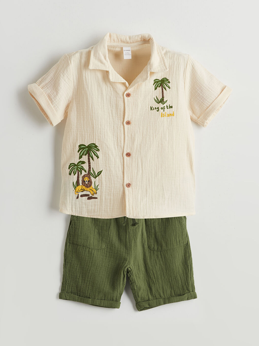 Printed Boys' Shirt and Shorts 2 Pack -S5FH85Z1-QVK
