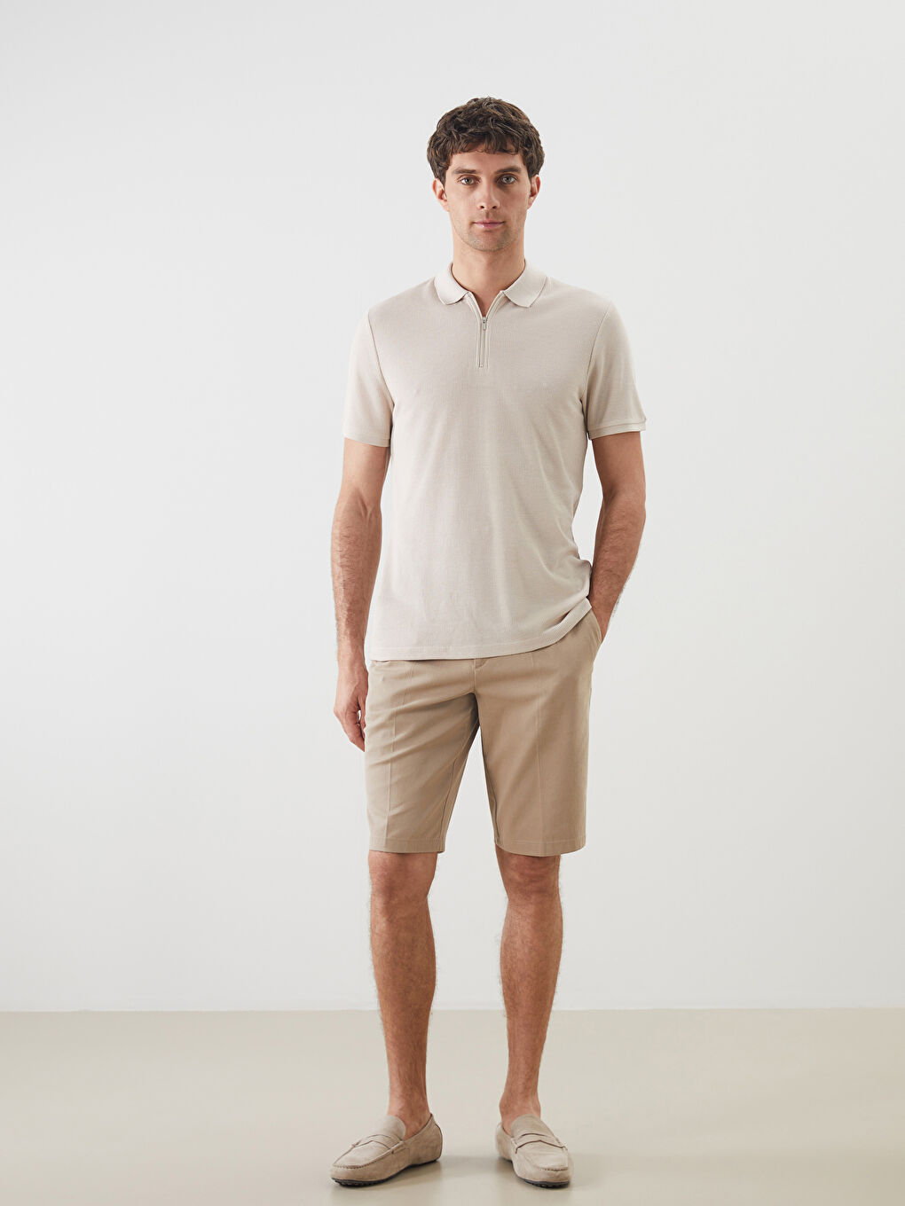 Polo Neck Short Sleeve Men's T-Shirt -S5FH92Z8-J0B