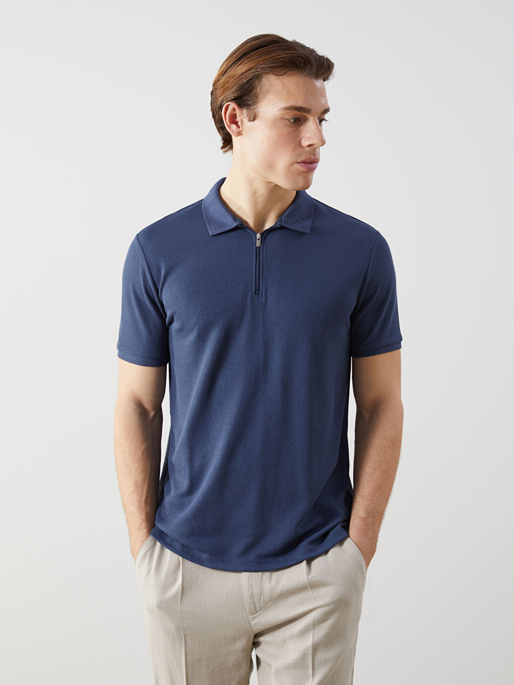Polo Neck Short Sleeve Men's T-Shirt -S5FH92Z8-J2H