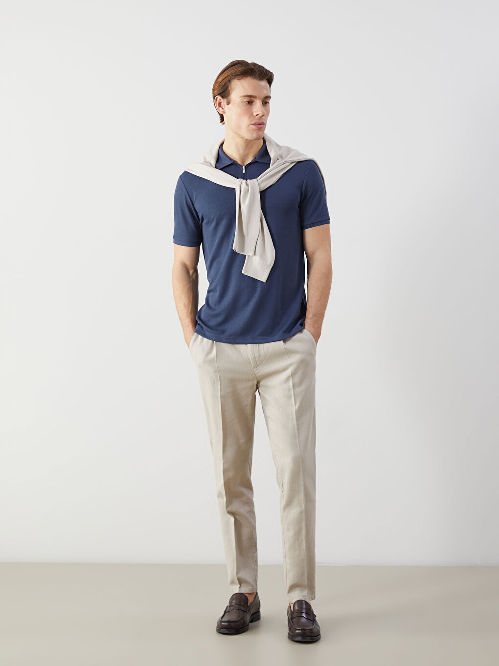 Polo Neck Short Sleeve Men's T-Shirt -S5FH92Z8-J2H