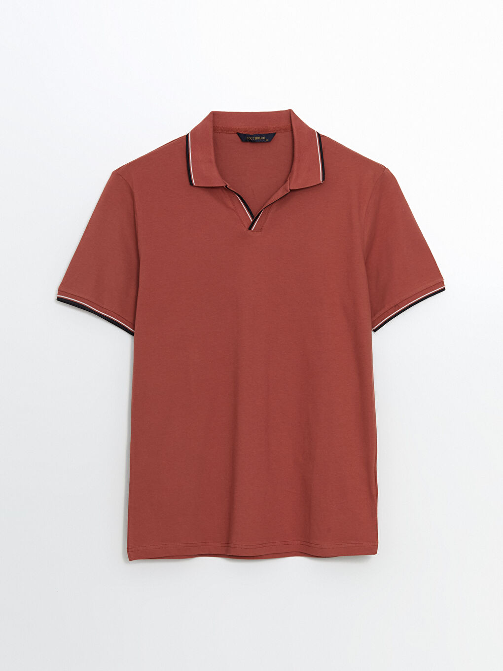 Pembe Polo Yaka Kısa Kollu Erkek Tişört-4