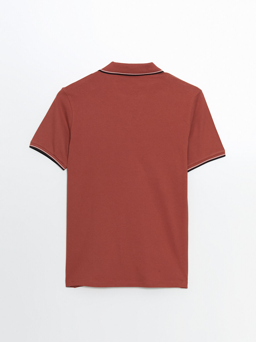 Pembe Polo Yaka Kısa Kollu Erkek Tişört-5