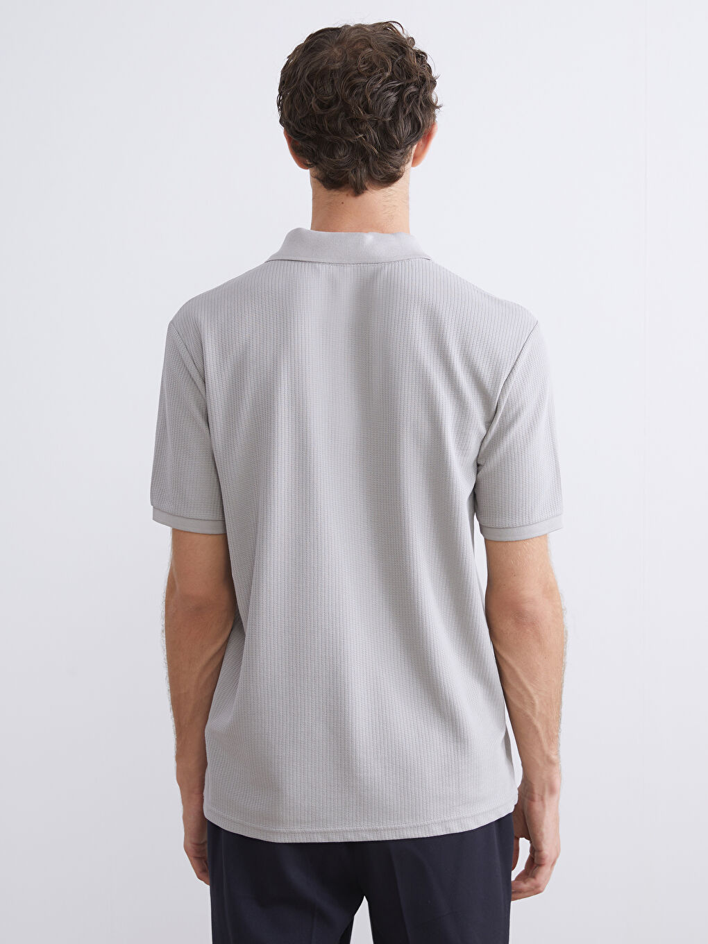 Polo Neck Short Sleeve Men's T-Shirt-3