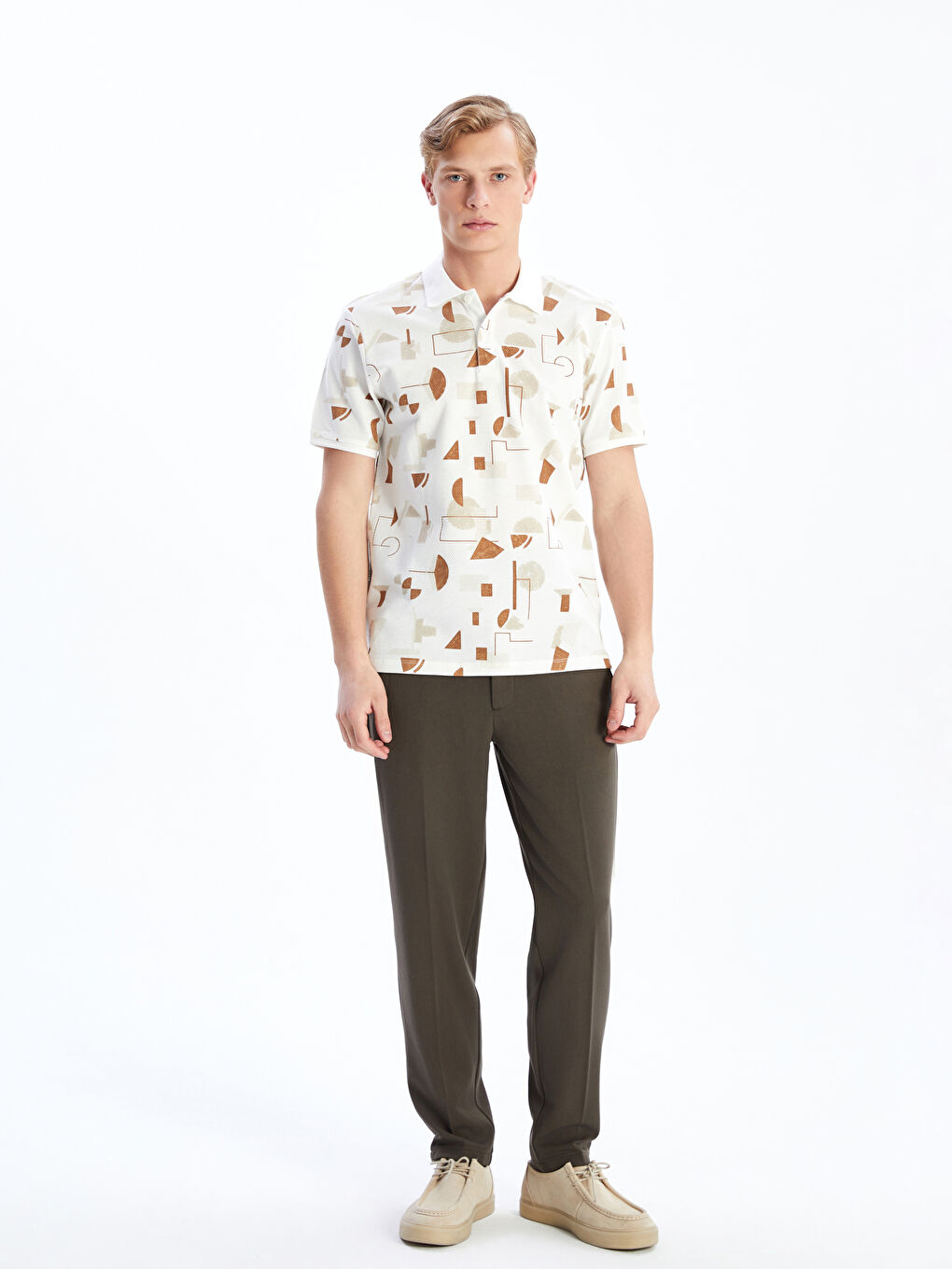 LCW Vision Polo Neck Printed Men's T-Shirt -S5FI13Z8-HZZ