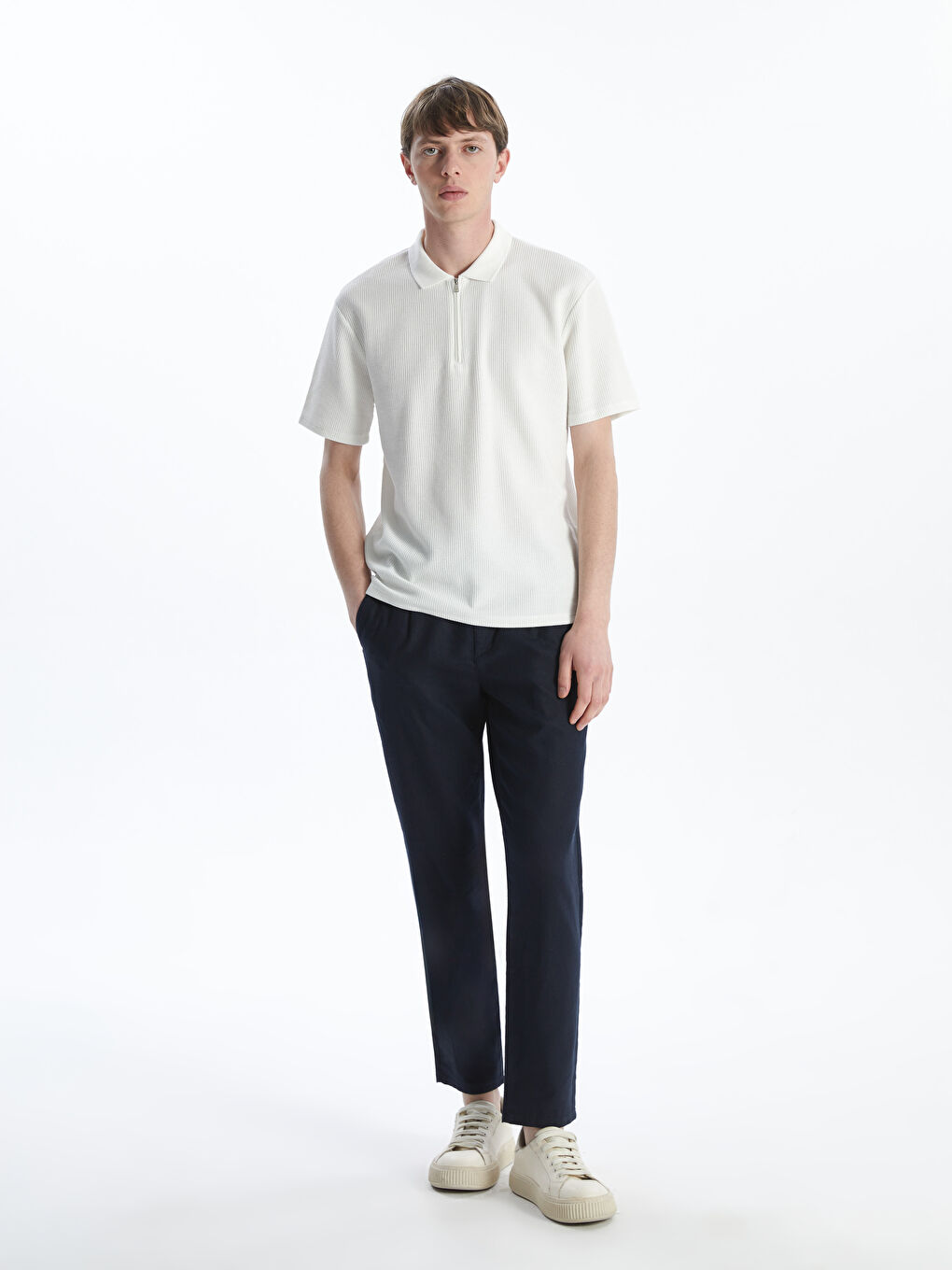 Polo Neck Short Sleeve Men's T-Shirt -S5FI14Z8-R9J