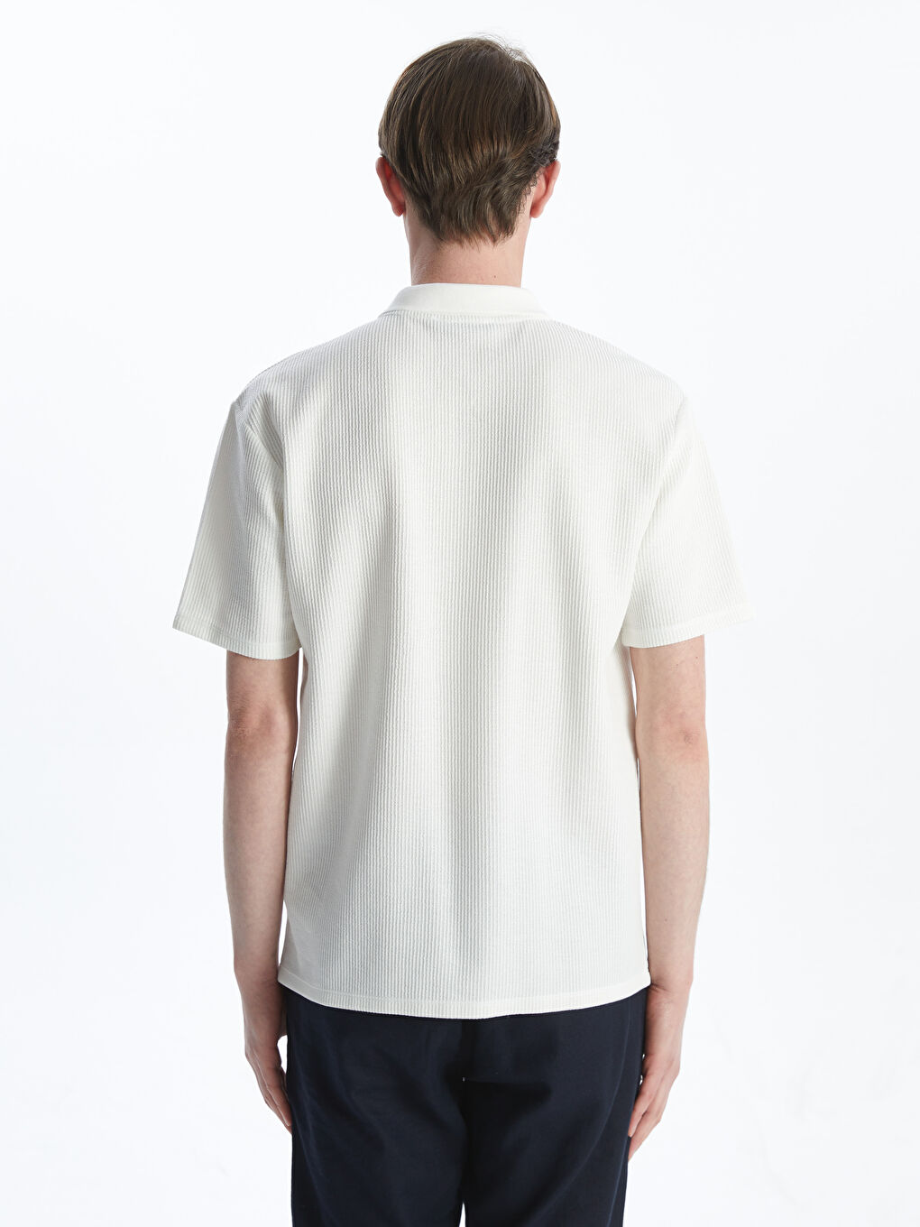 Polo Neck Short Sleeve Men's T-Shirt -S5FI14Z8-R9J