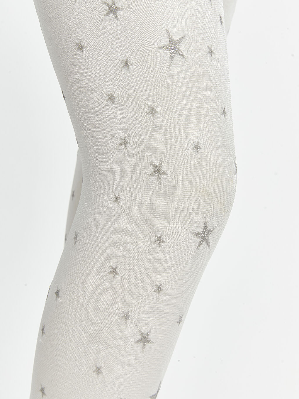 Beyaz Kız Çocuk İnce Külotlu Çorap-1