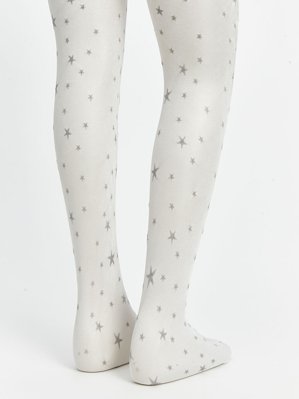 Beyaz Kız Çocuk İnce Külotlu Çorap-2