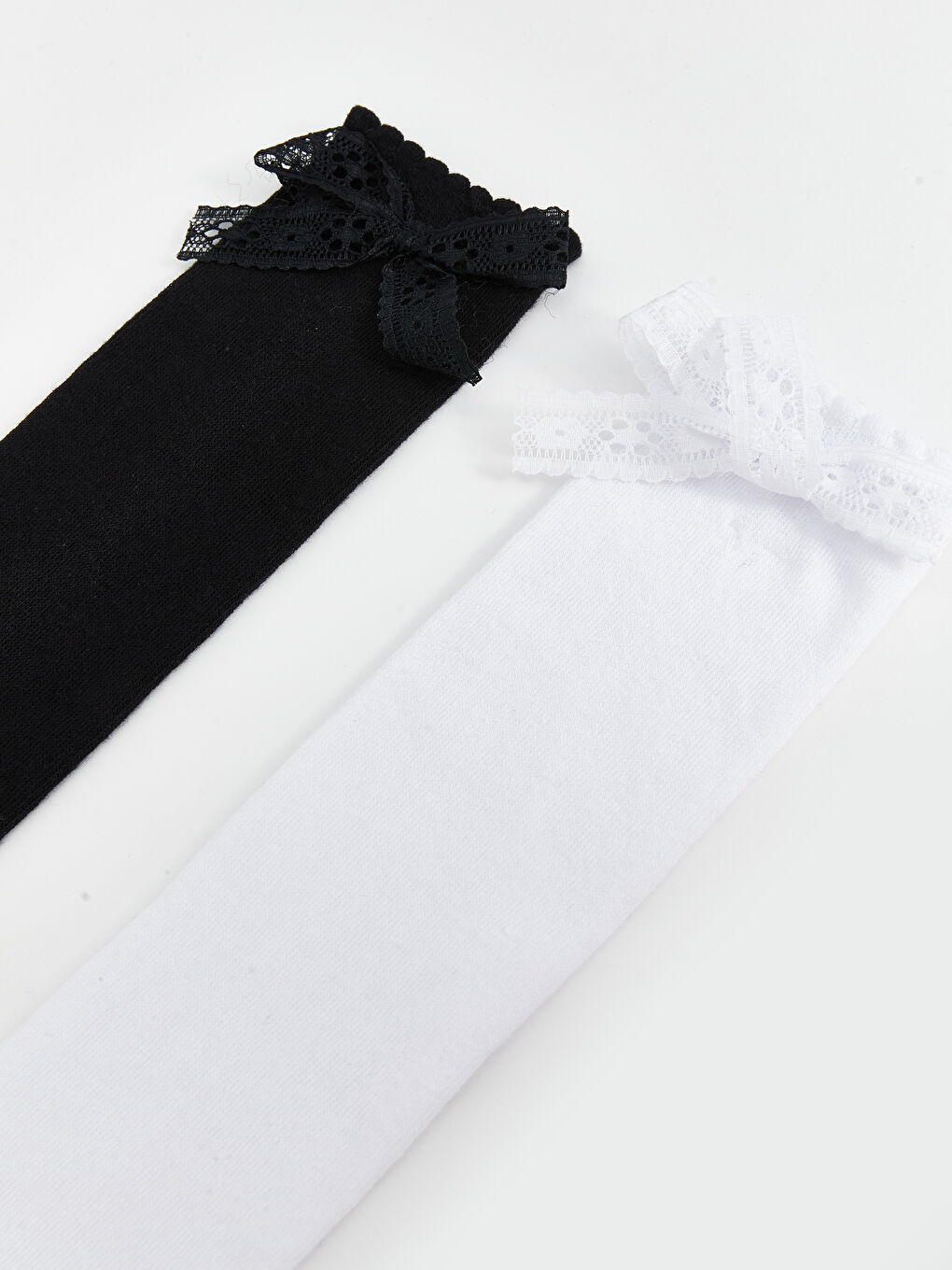 Lace Detail Girl's Knee-High Socks 2-Pack -S5FI39Z4-J0F