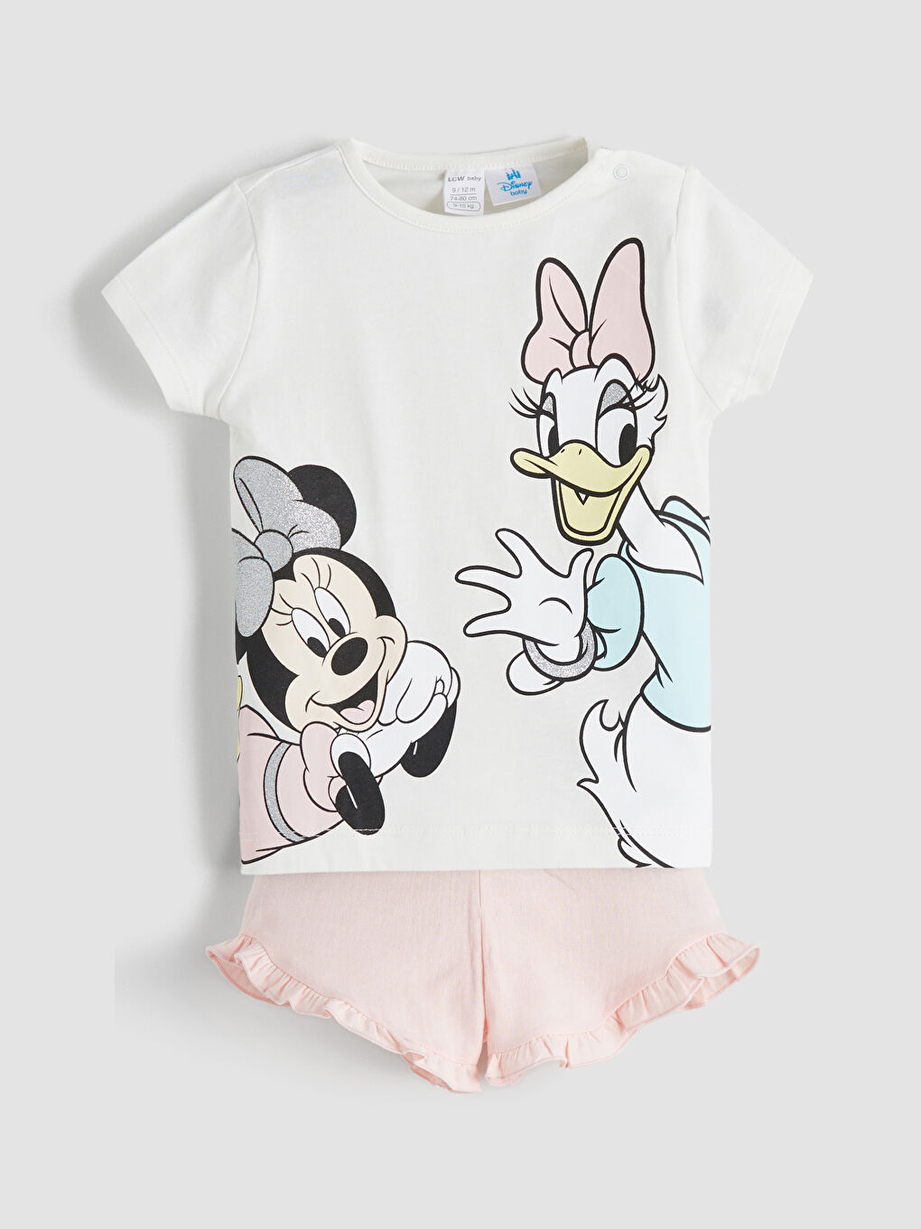 LCW baby Minnie Mouse Printed Baby Girls' Shortie Pyjama Set -S5FI48Z1-FDU
