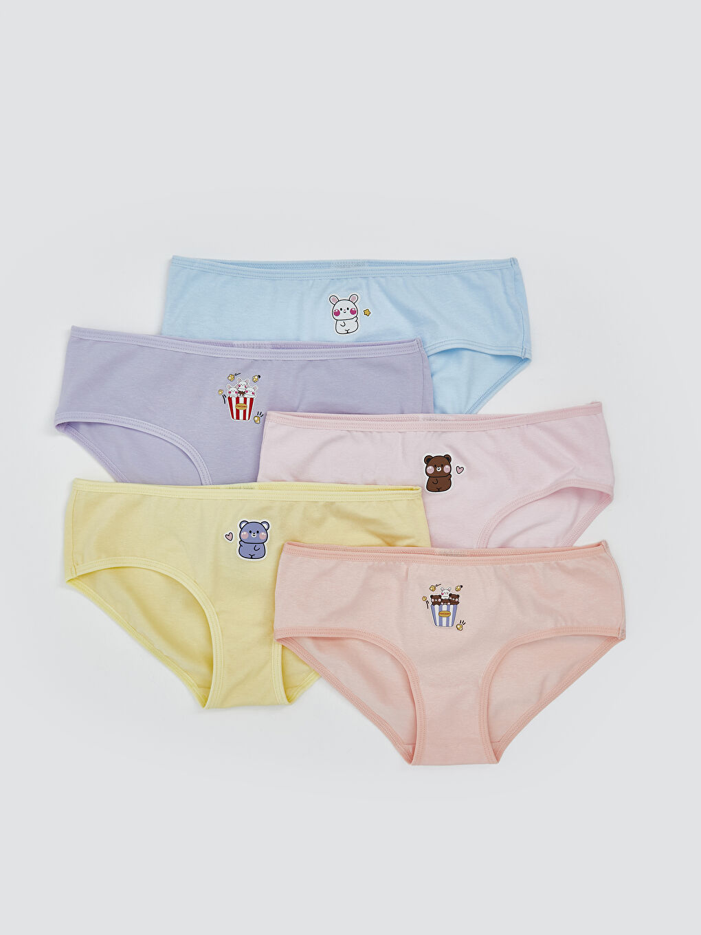 Printed Girl's Panties 5-Piece -S5FI87Z4-QWQ