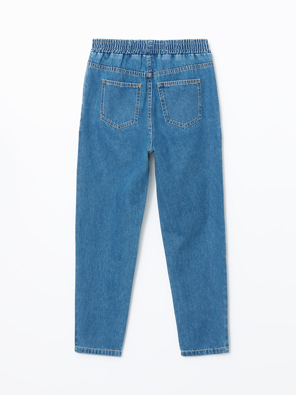 Elasticated Waist Mom Fit Women's Jeans-5