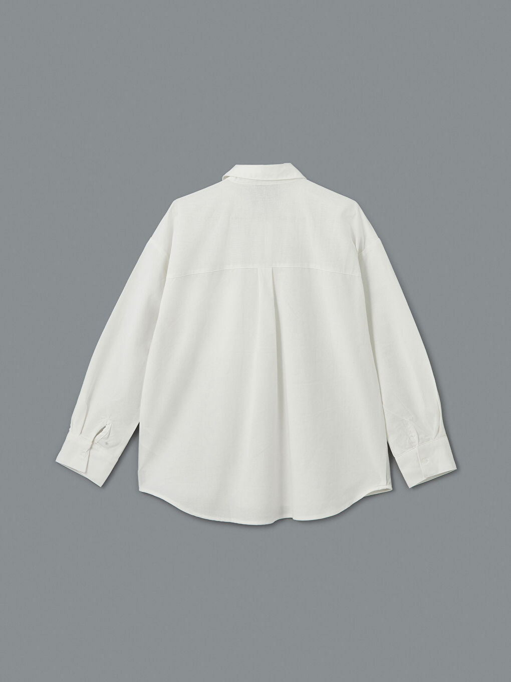 Loose Fit Pocketed Women's Linen Blend Shirt -S5FJ47Z8-R9J