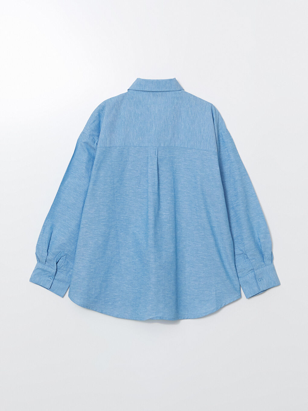 Loose Fit Pocketed Women's Linen Blend Shirt -S5FJ47Z8-YWT
