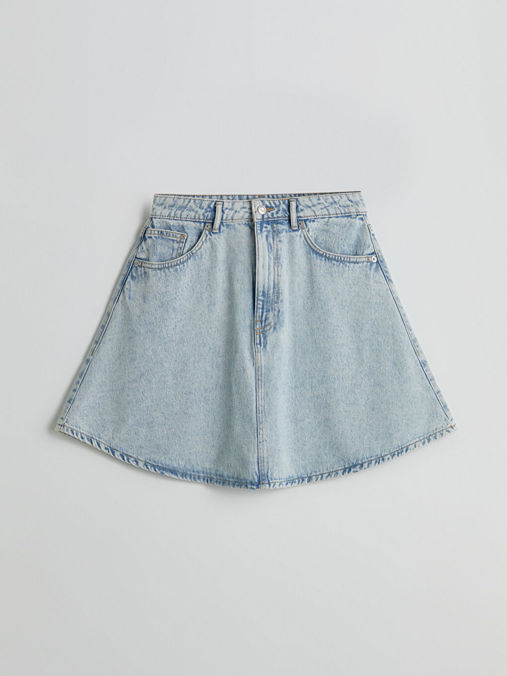 Woman INDIGO Denim Skirt -S5FK35Z8-311