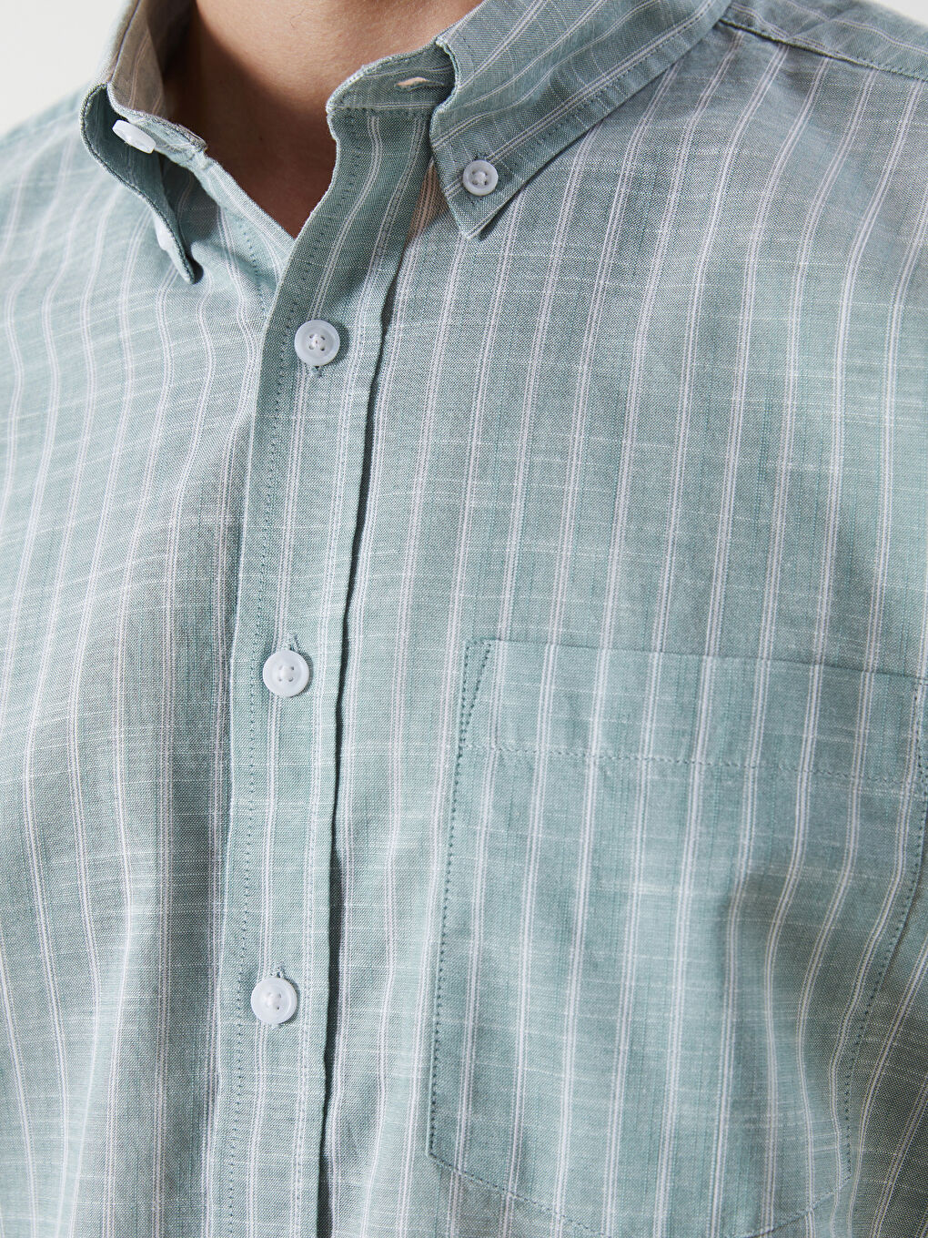 Regular Fit Long Sleeve Striped Men's Shirt-2