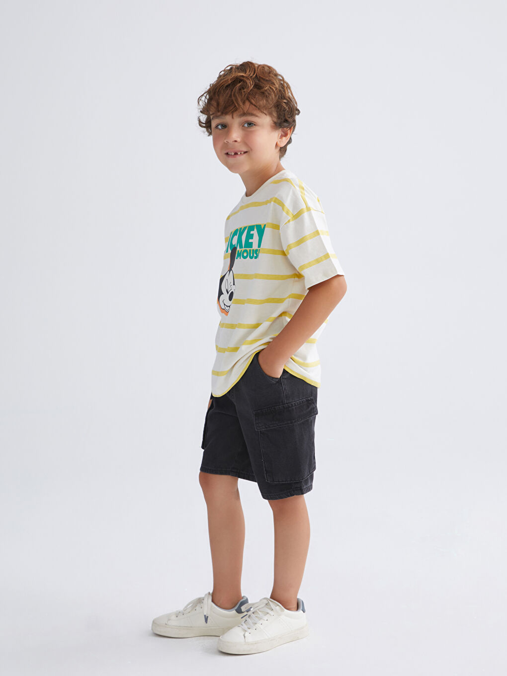 LCW Kids Boys' Elastic Waist Denim Shorts -S5FK66Z1-326