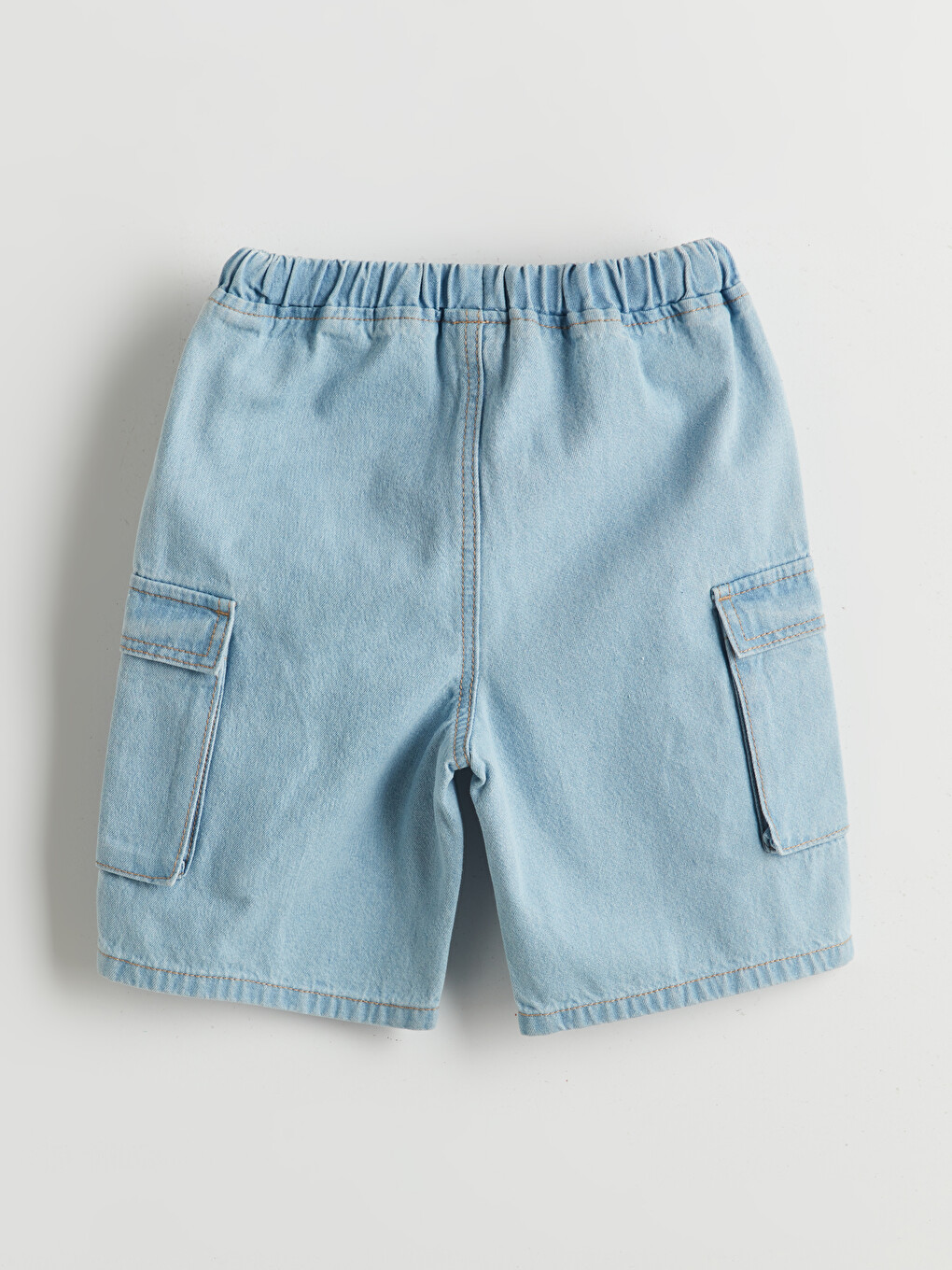 Boys' Elastic Waist Denim Shorts-1