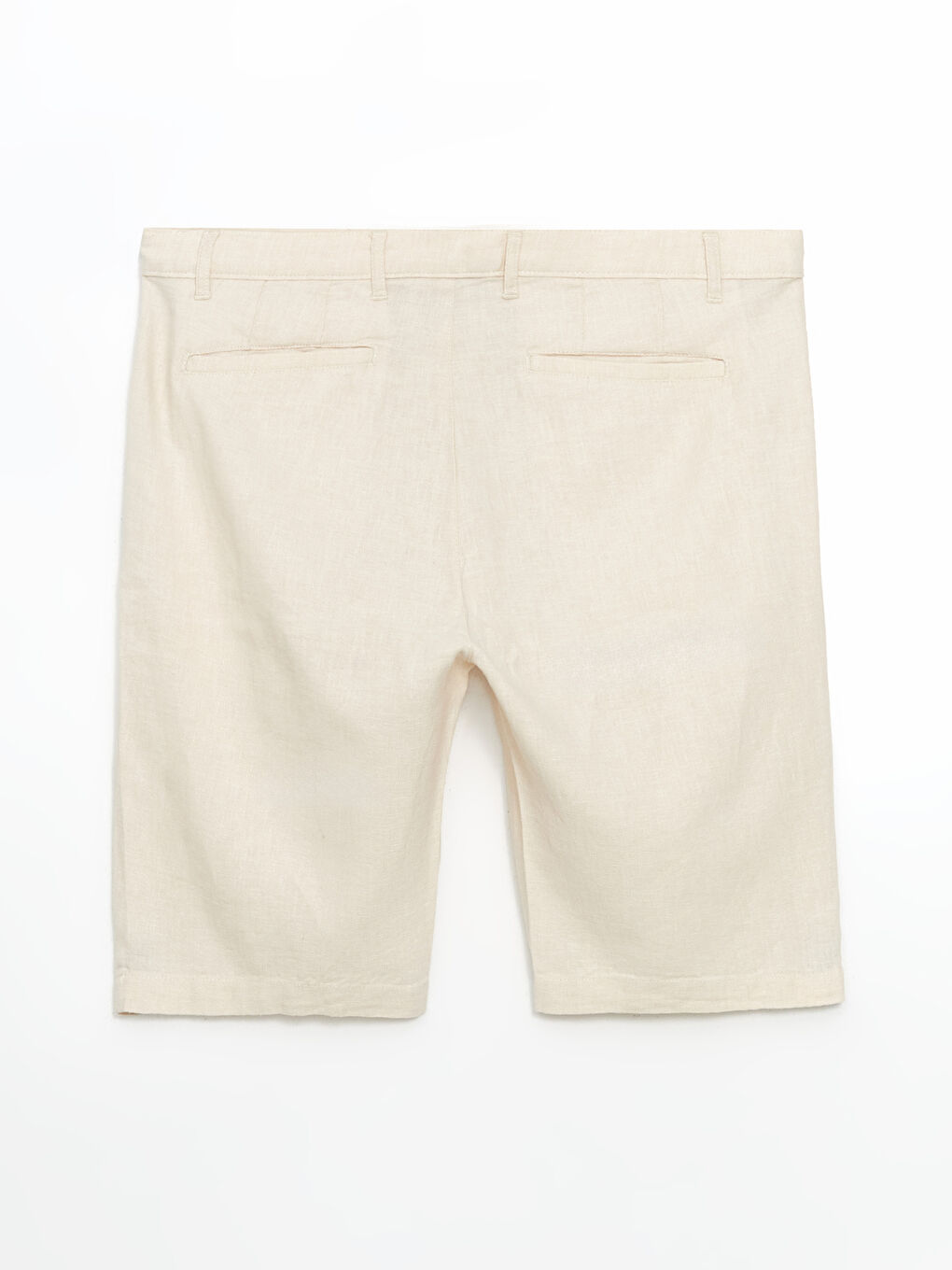 Standard Fit Linen Blend Men's Shorts -S5FL12Z8-FWZ