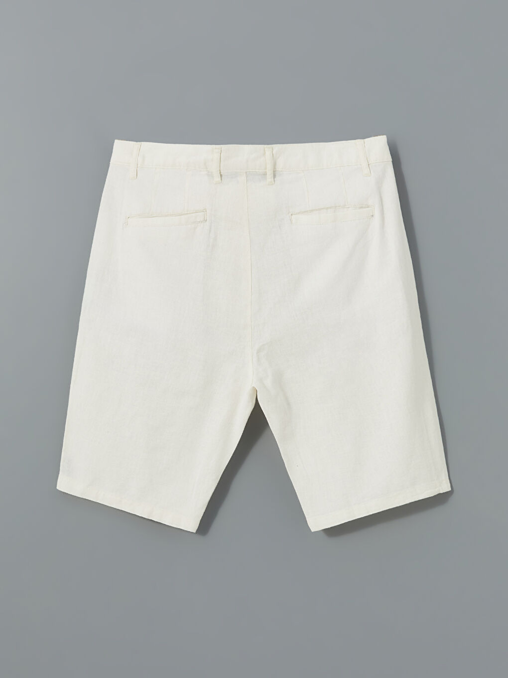 Standard Fit Linen Blend Men's Shorts-5