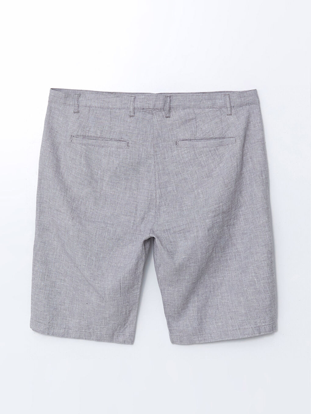 Standard Fit Linen Blend Men's Shorts -S5FL12Z8-RUJ