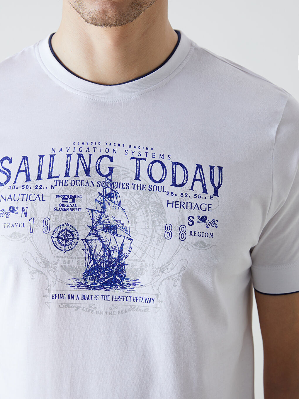 T-Shirt Pour Hommes Imprimé Biyeli à Col Rond-2