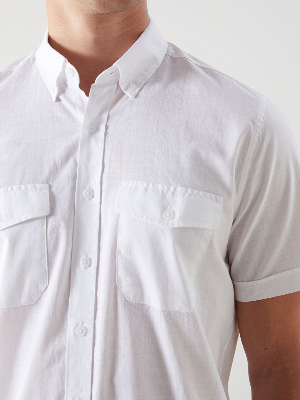 LCWAIKIKI Classic Regular Fit Short Sleeve Poplin Men's Shirt -S5FL27Z8-Q6K
