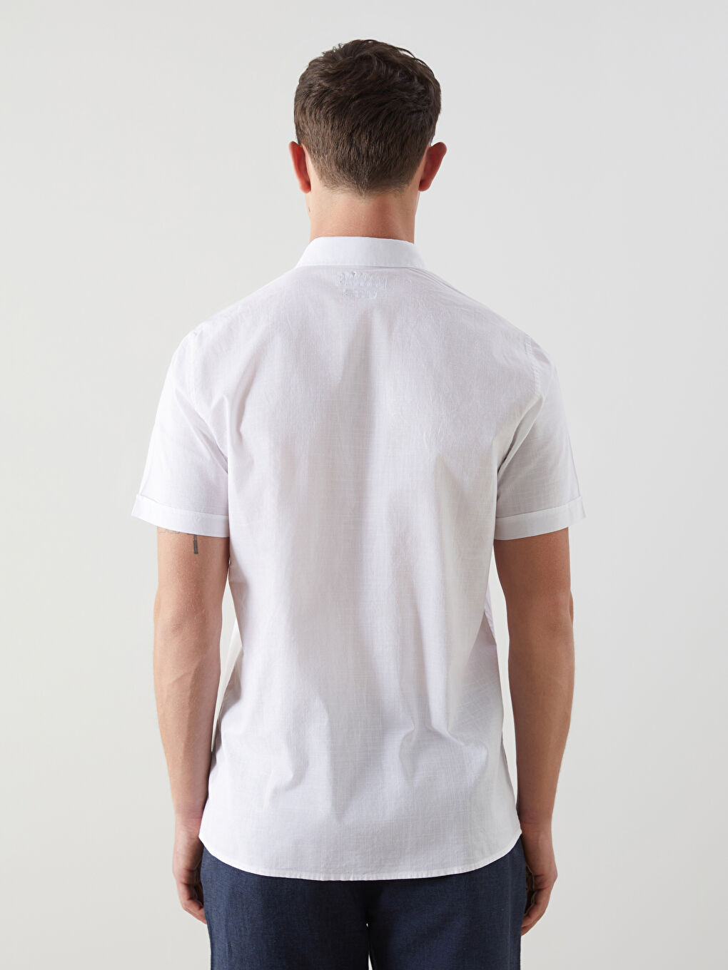 LCWAIKIKI Classic Regular Fit Short Sleeve Poplin Men's Shirt -S5FL27Z8-Q6K