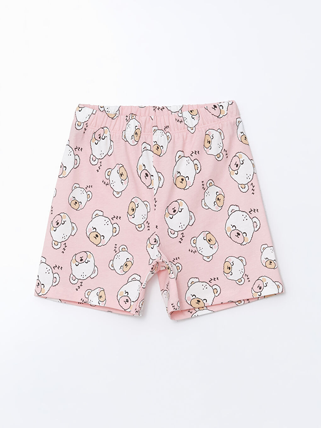 Pembe Beli Lastikli Kız Çocuk Pijama Alt