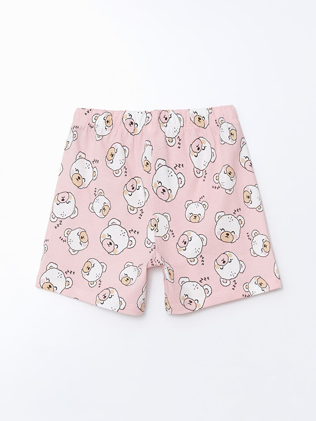 Pembe Beli Lastikli Kız Çocuk Pijama Alt-2