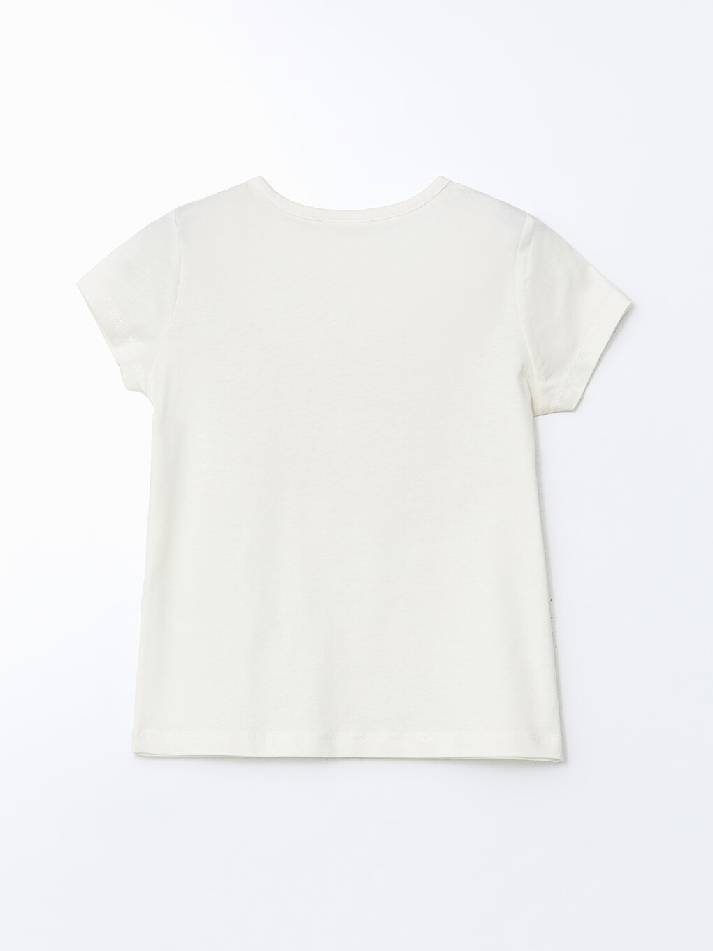 Ekru Baskılı Kız Çocuk Pijama Üst-1