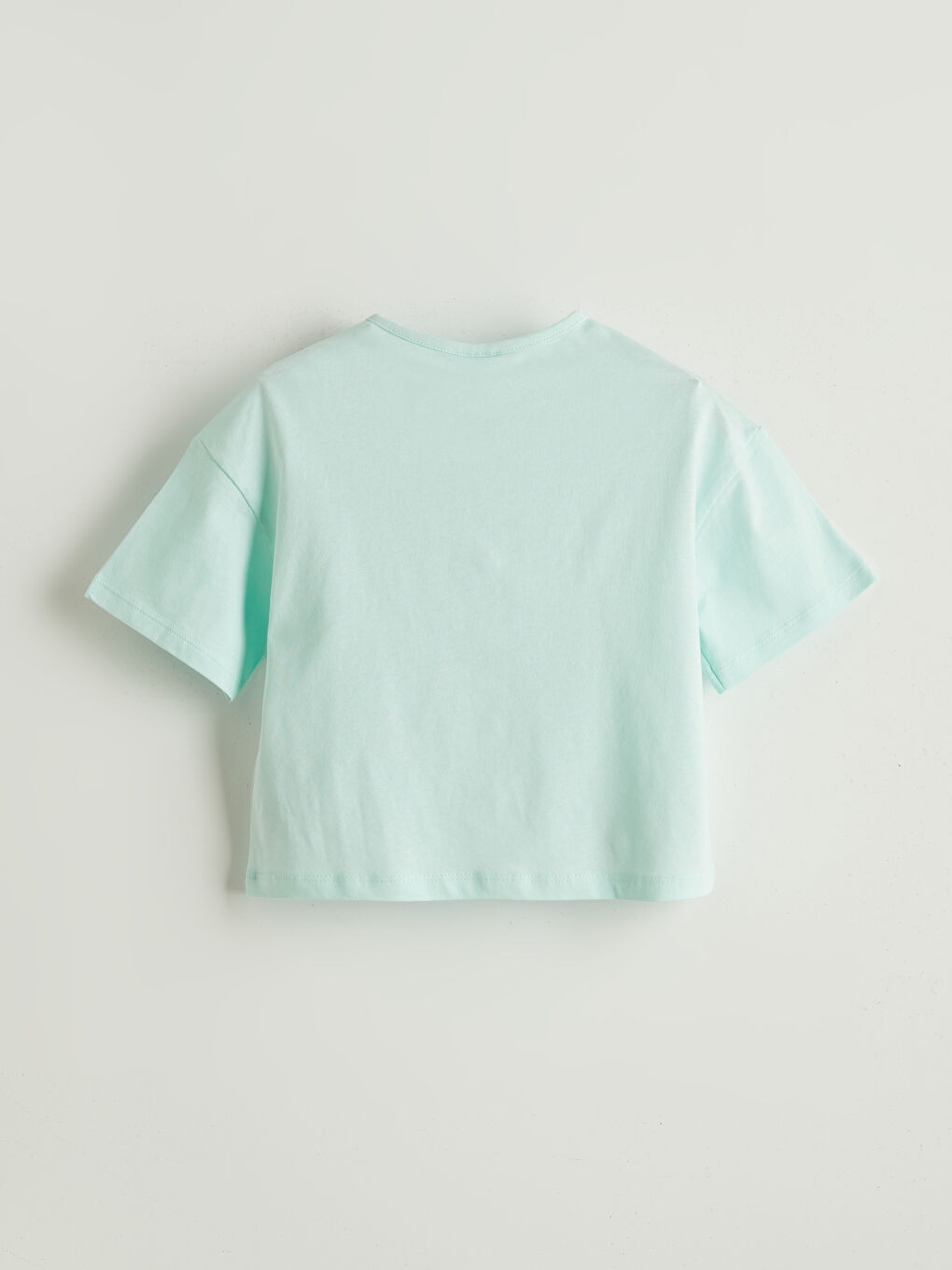 Mavi Bisiklet Yaka Baskılı Kız Çocuk Pijama Üstü-1