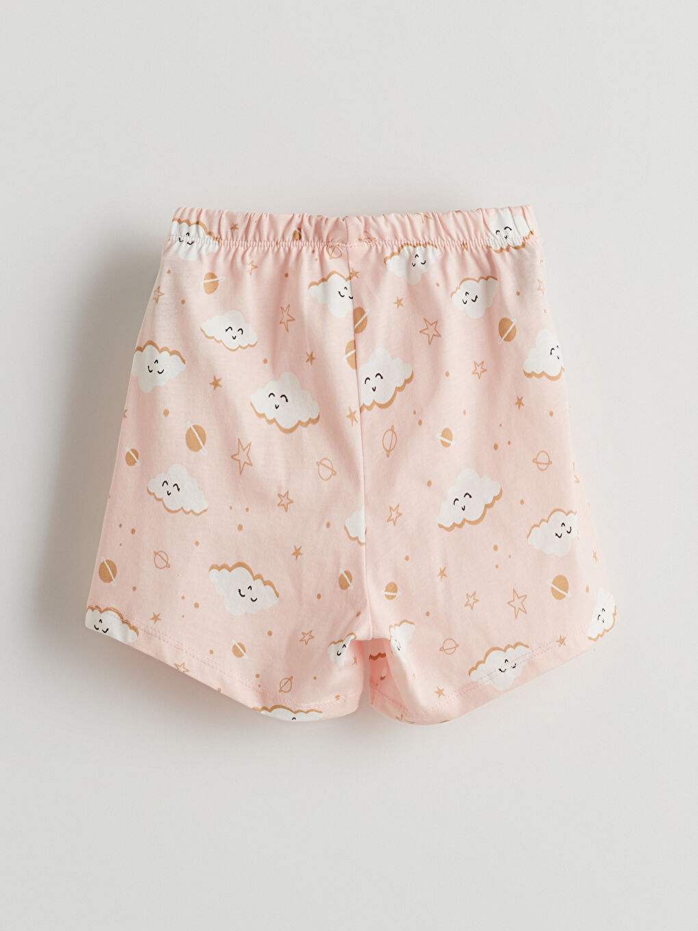 Pembe Beli Lastikli Kız Çocuk Pijama Alt-2