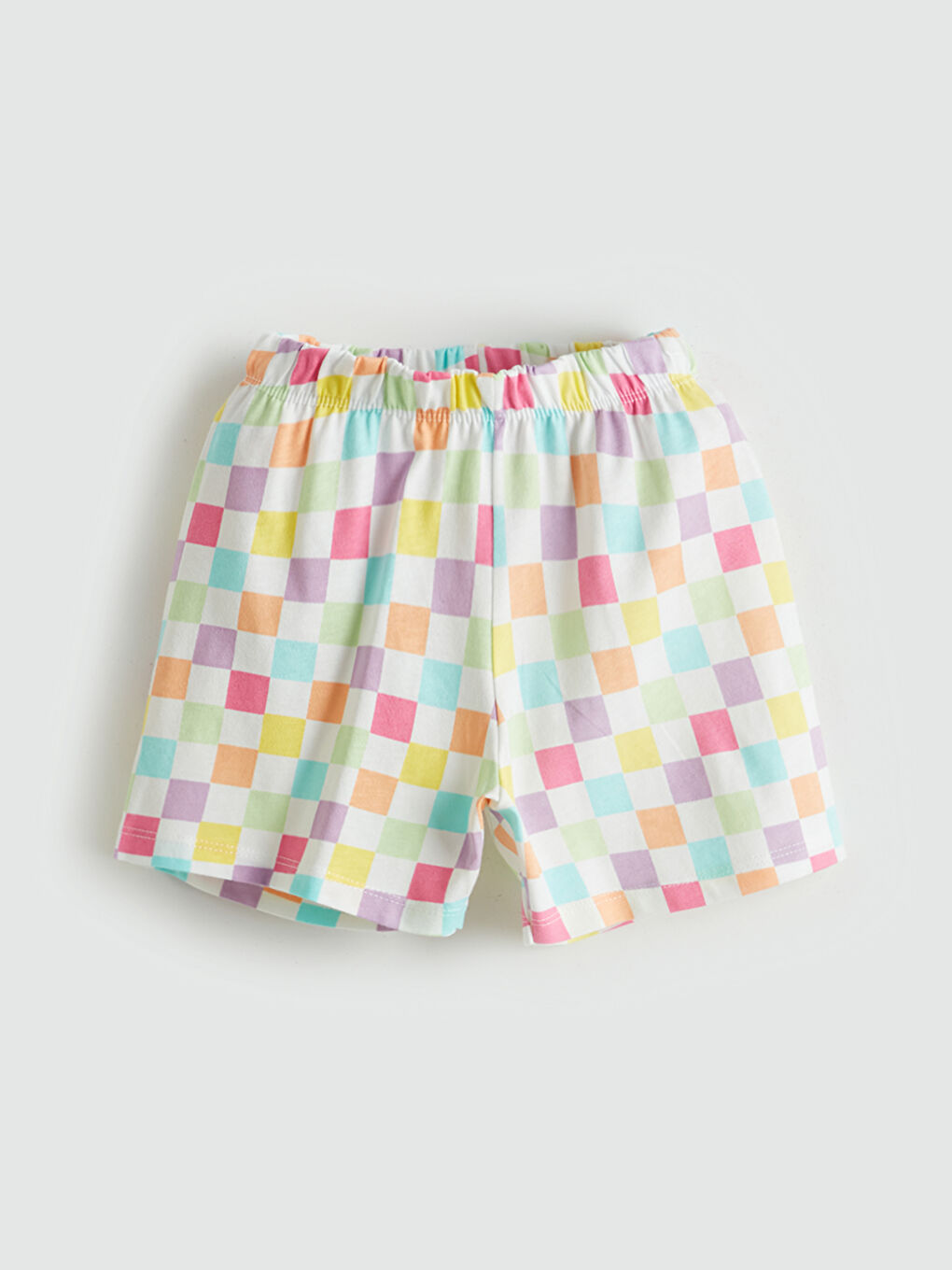 Beyaz Beli Lastikli Baskılı Kız Çocuk Pijama Alt