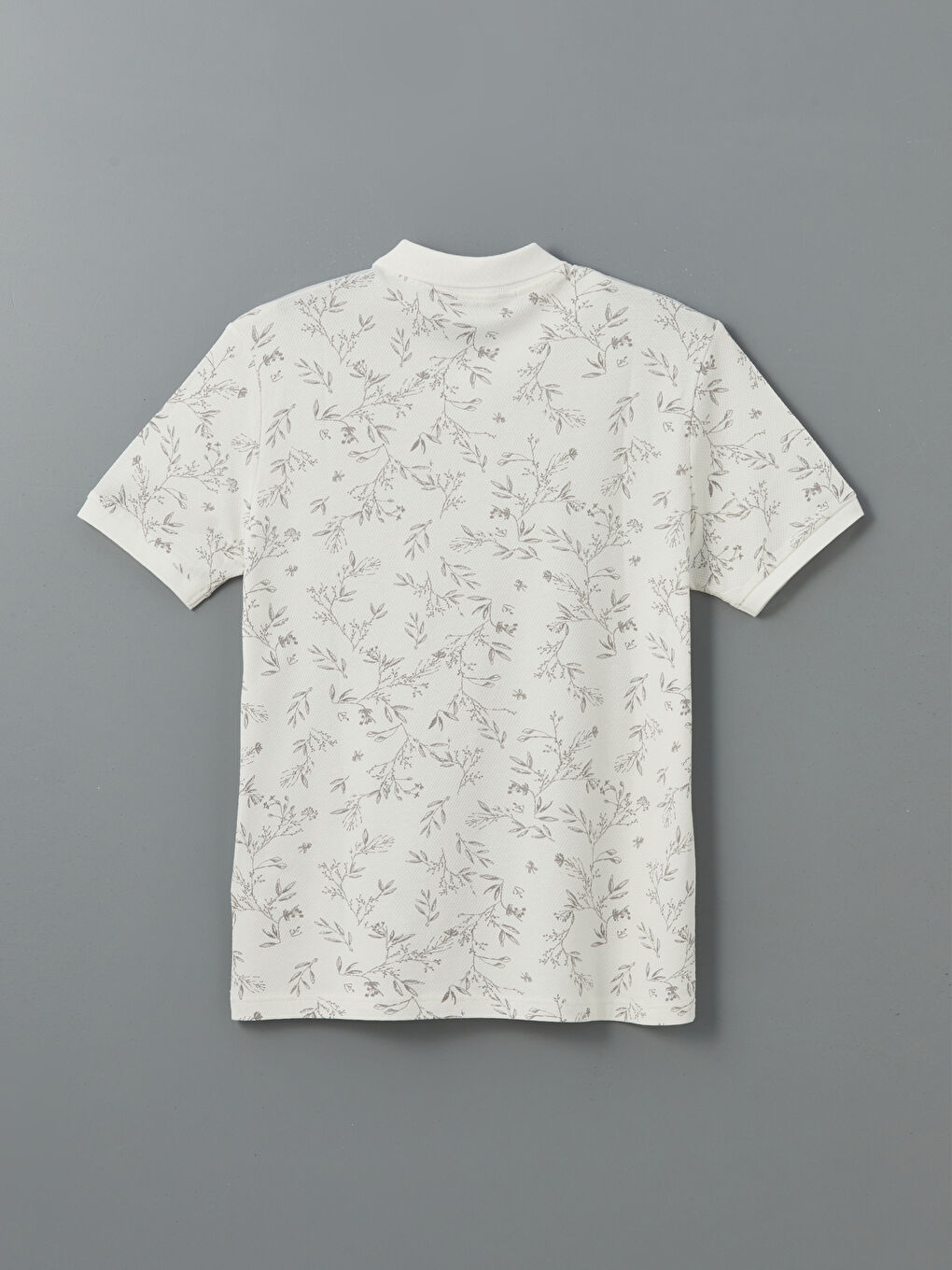 Polo Neck Short Sleeve Patterned Men's T-Shirt -S5FM24Z8-LQB