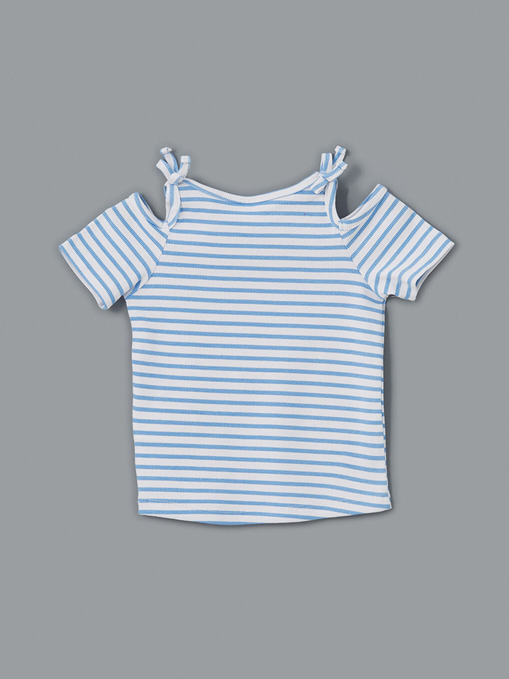 Crew Neck Striped Girls' T-Shirt-1