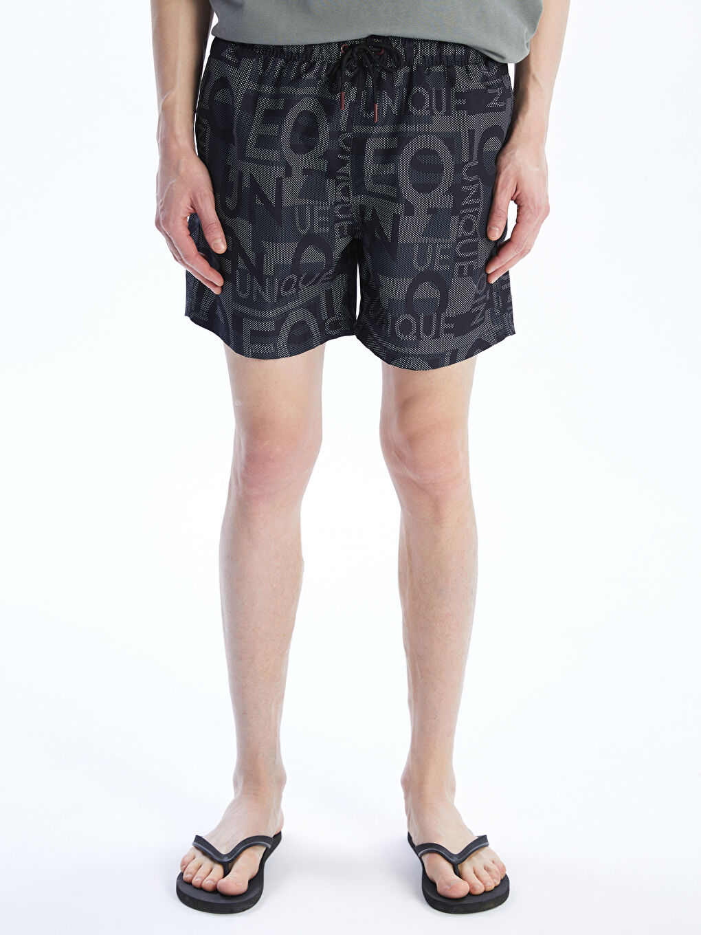 Short Printed Men's Swimming Shorts -S5FM31Z8-LQJ