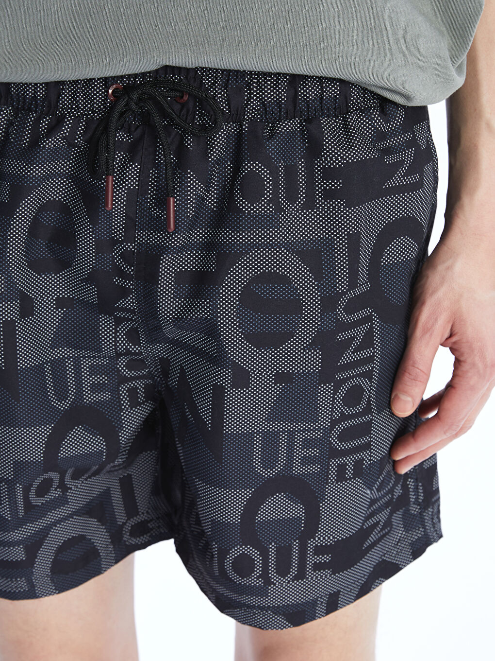 Short Printed Men's Swimming Shorts -S5FM31Z8-LQJ