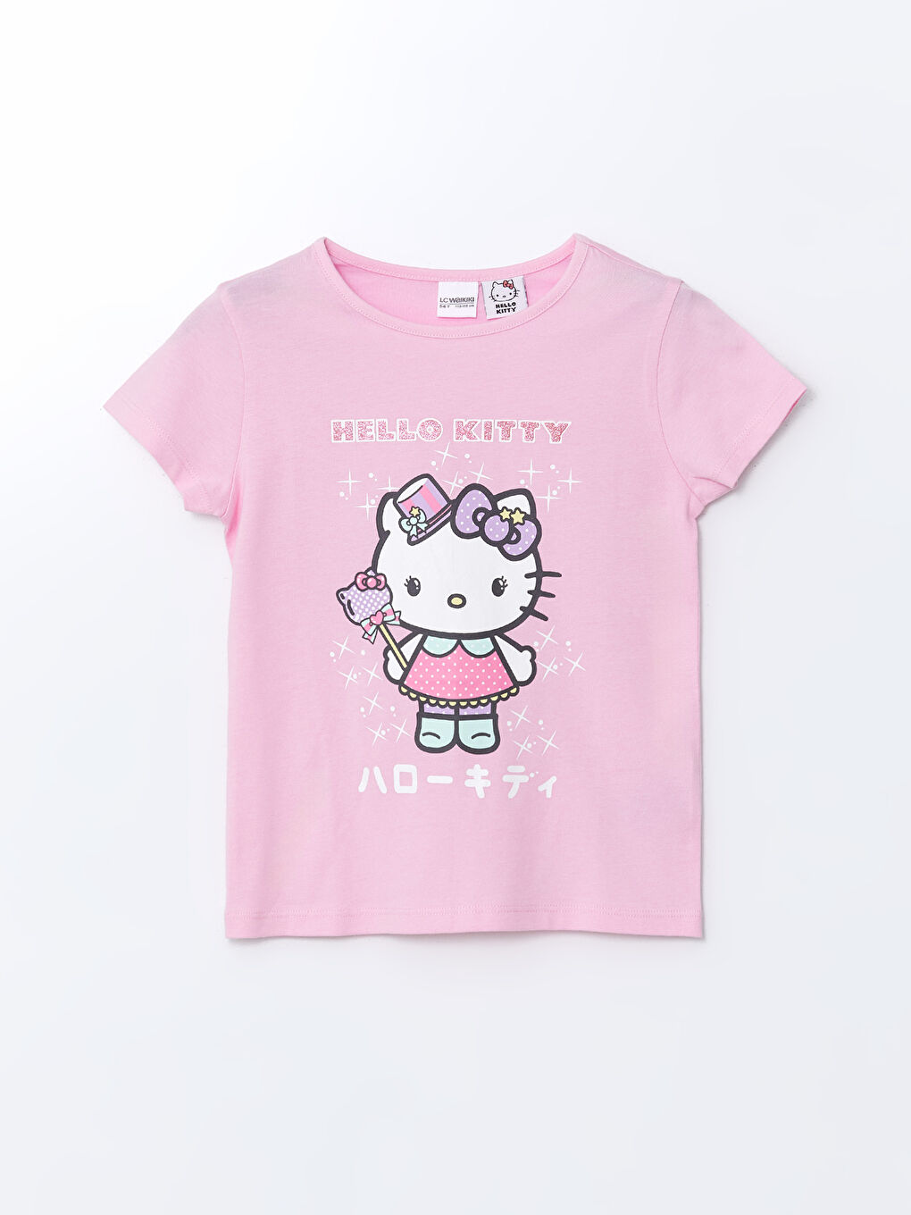 Pembe Hello Kitty Baskılı Kız Çocuk Pijama Üst