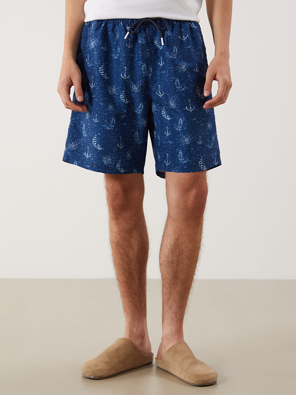 Short Printed Men's Swimming Shorts -S5FM43Z8-LSJ