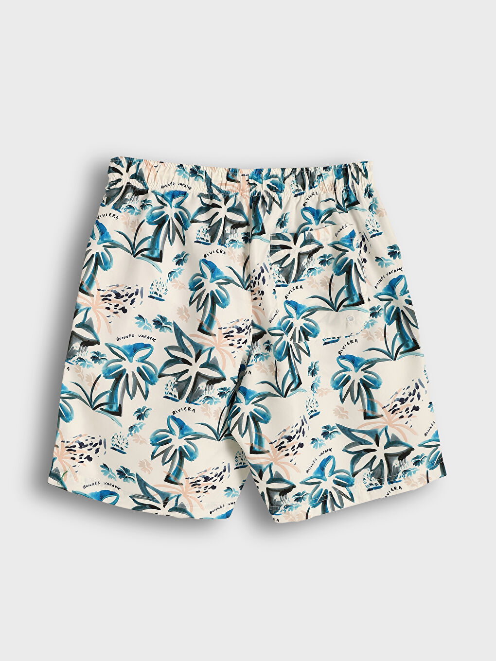 Short Patterned Men's Swimming Shorts-1