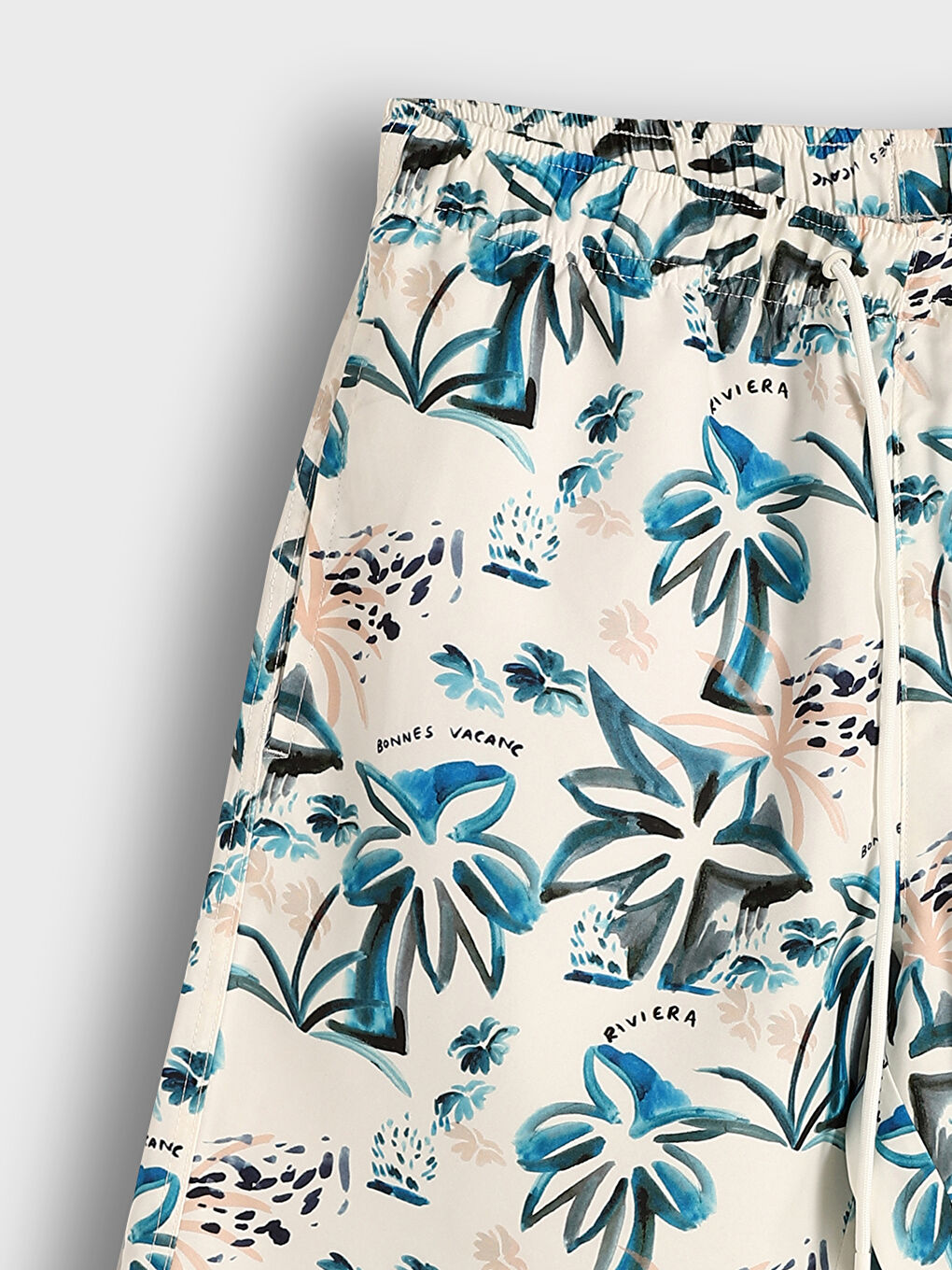 Short Patterned Men's Swimming Shorts-2