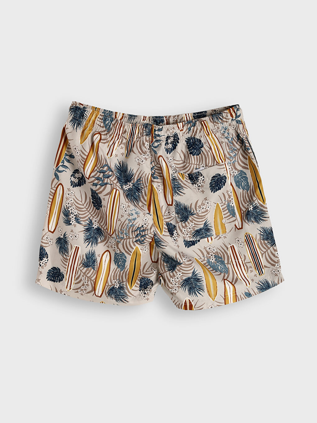 Short Patterned Men's Swimming Shorts-1