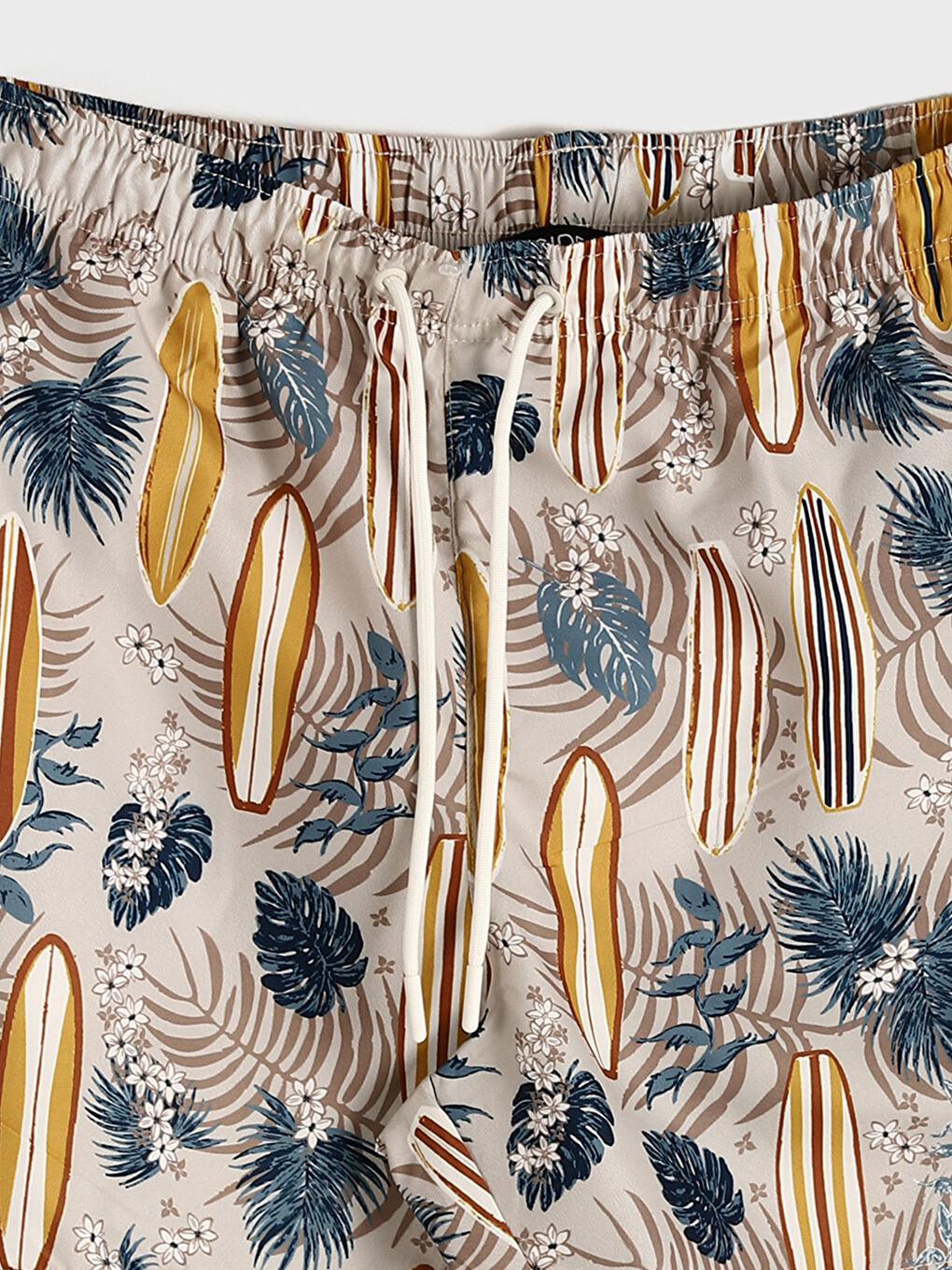 Short Patterned Men's Swimming Shorts-2