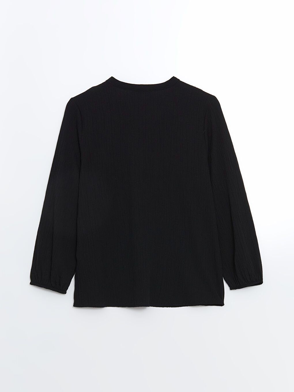 Tie Neck Textured Women's Blouse -S5FM66Z8-CVL