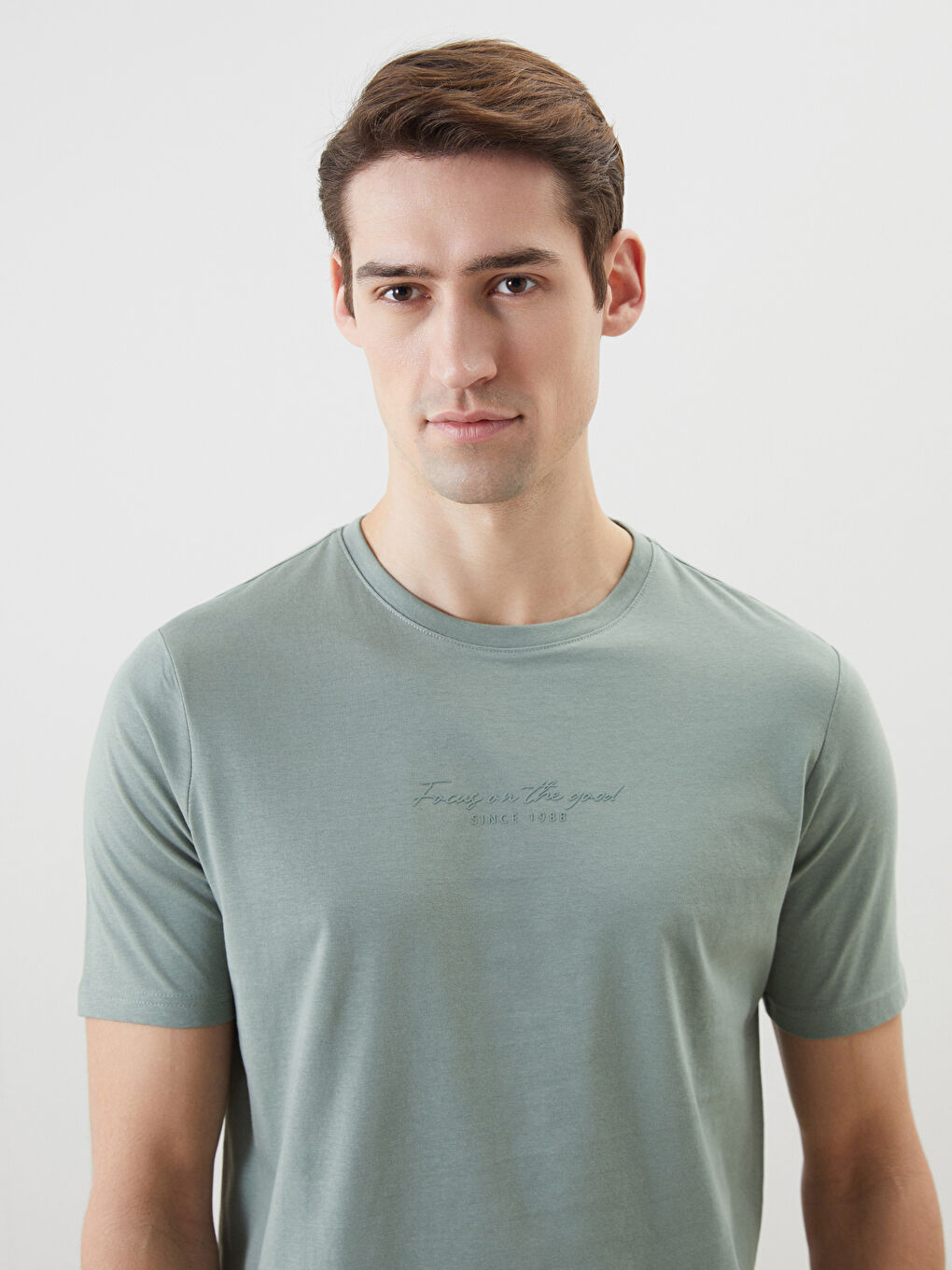 Crew Neck Printed Jersey Men's T-Shirt -S5FM87Z8-YPG