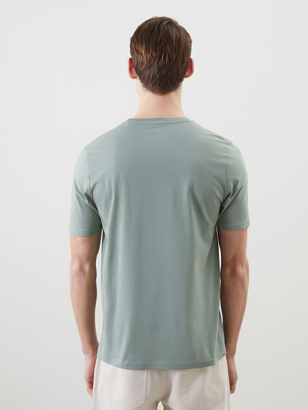 Crew Neck Printed Jersey Men's T-Shirt -S5FM87Z8-YPG