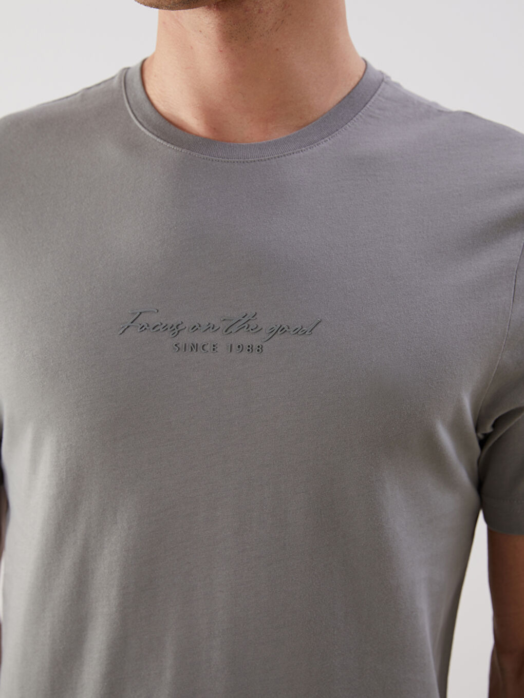 Crew Neck Printed Combed Cotton Men's T-Shirt -S5FM87Z8-YZY