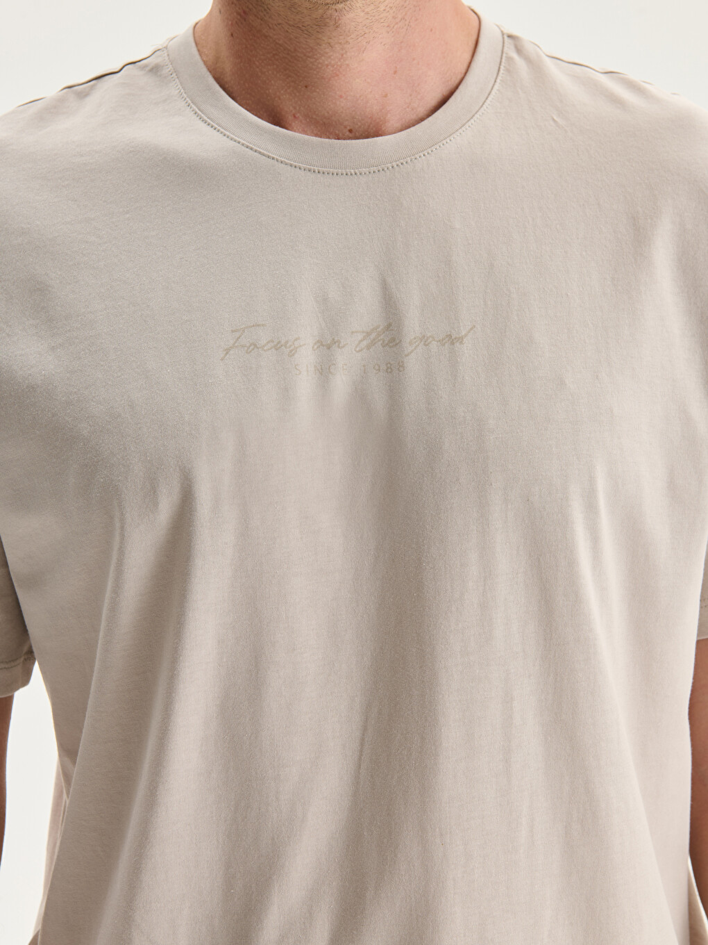 Crew Neck Printed Jersey Men's T-shirt-2