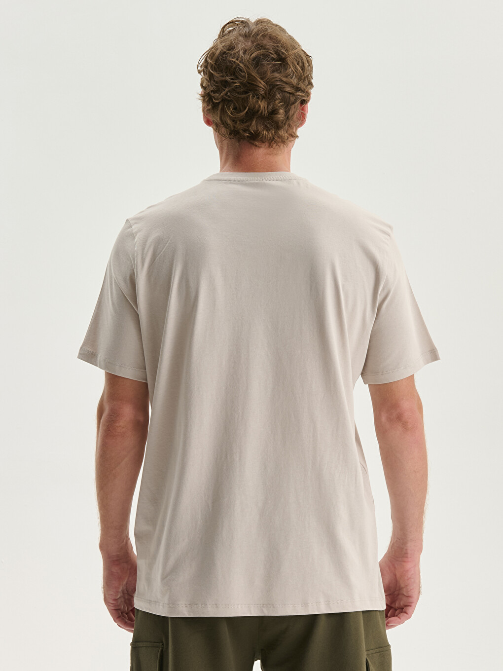 Crew Neck Printed Jersey Men's T-shirt-3